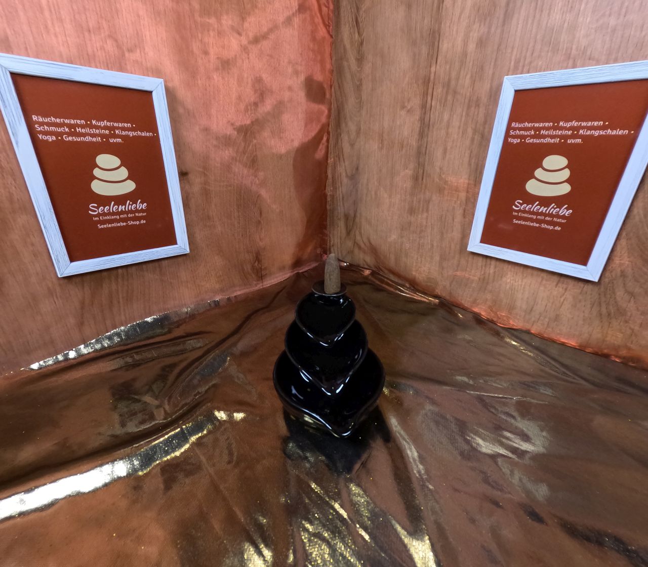 Keramik Rückfluss Räucherkegel Brenner Blätter